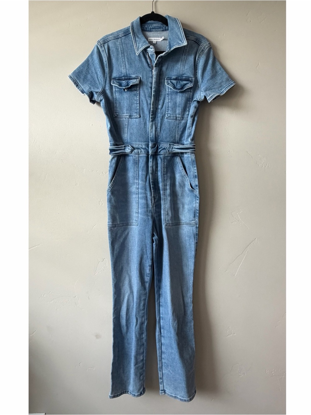 Women's Good American - Fit For Success Denim Jumpsuit Size: 3